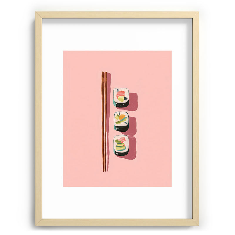 Pink Sushi Rhythm Framed Art Print Gallery Image 72