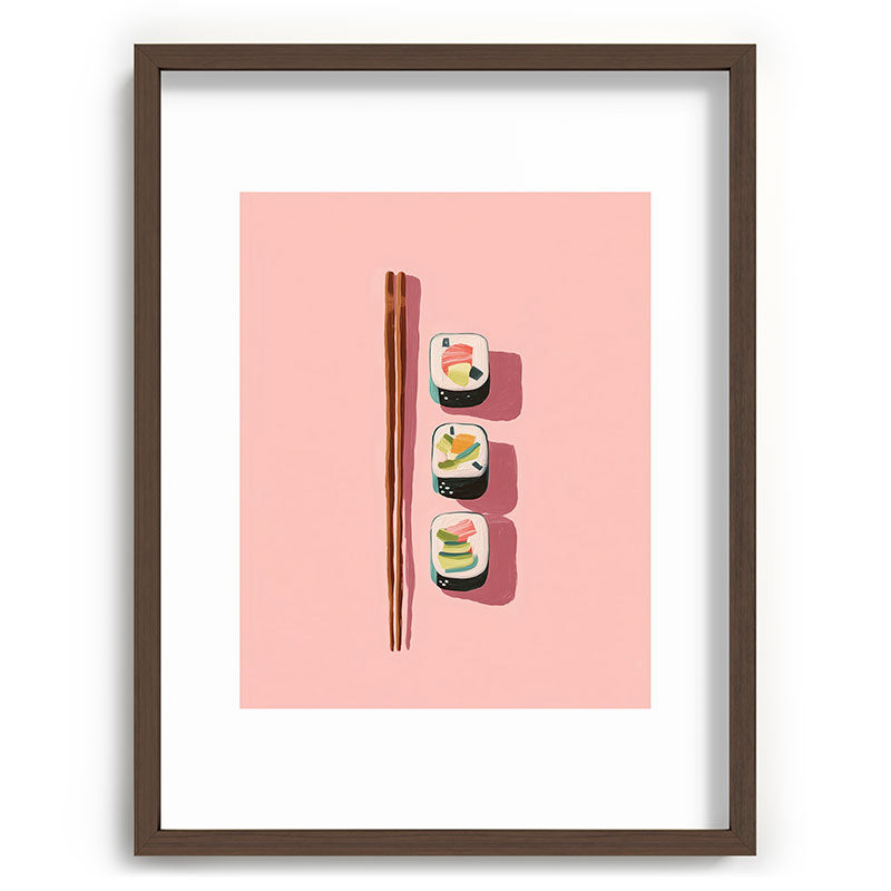 Pink Sushi Rhythm Framed Art Print Gallery Image 66