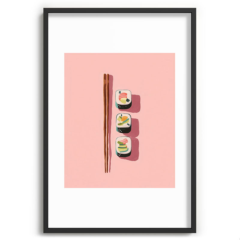 Pink Sushi Rhythm Framed Art Print Gallery Image 62