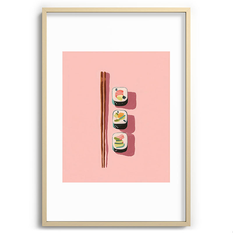 Pink Sushi Rhythm Framed Art Print Gallery Image 74