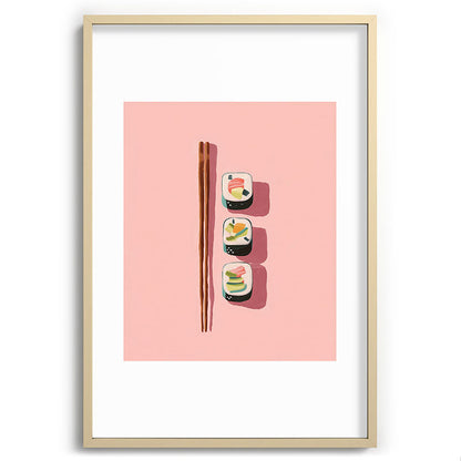 Pink Sushi Rhythm Framed Art Print Gallery Image 74
