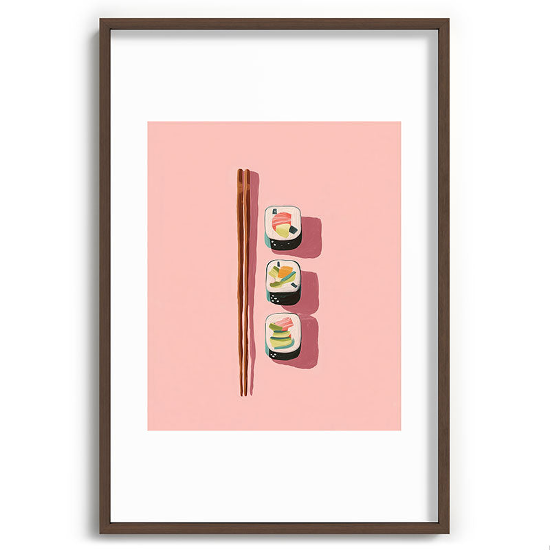 Pink Sushi Rhythm Framed Art Print Gallery Image 68