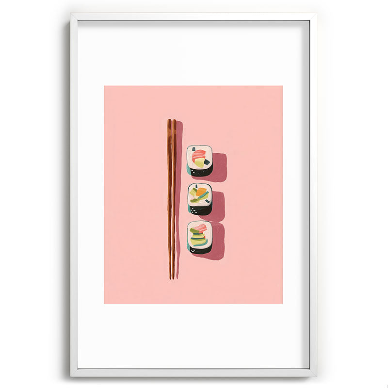 Pink Sushi Rhythm Framed Art Print Gallery Image 80
