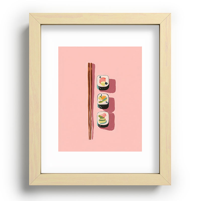 Pink Sushi Rhythm Framed Art Print Gallery Image 69