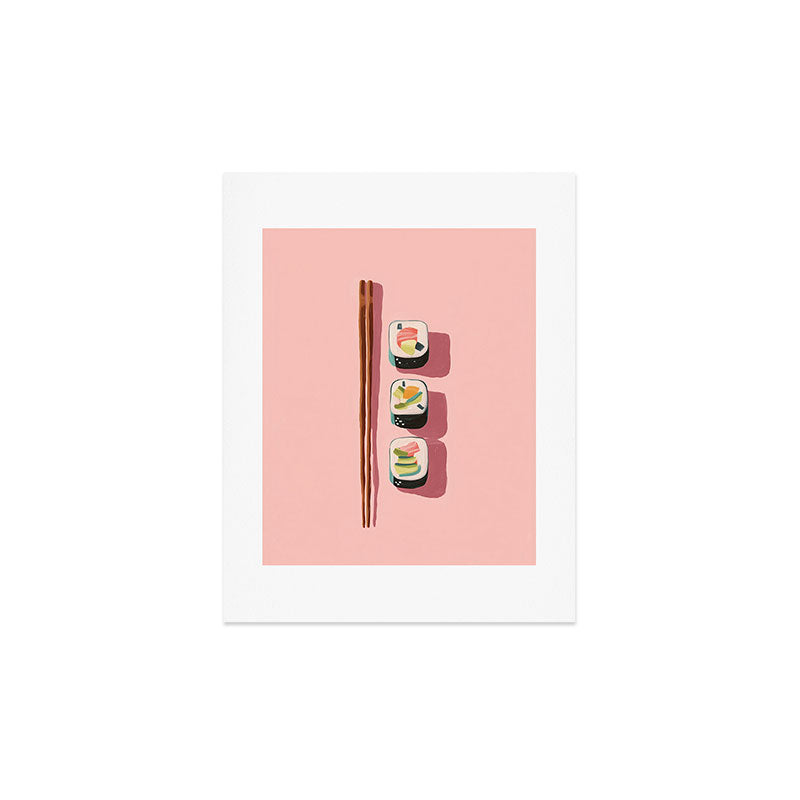 Pink Sushi Rhythm Art Print Gallery Image 2