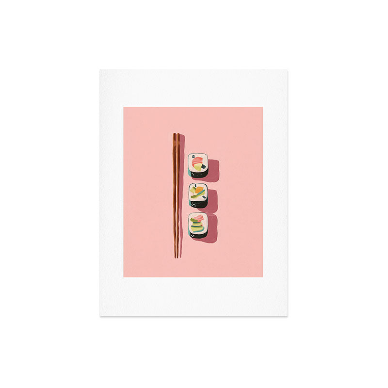 Pink Sushi Rhythm Art Print Gallery Image 6