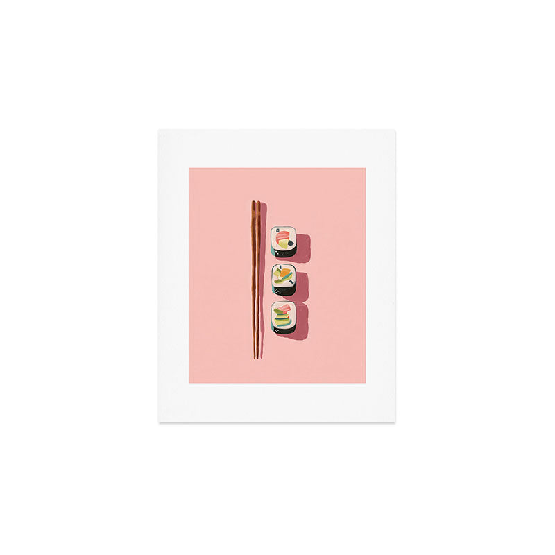 Pink Sushi Rhythm Art Print Gallery Image 1