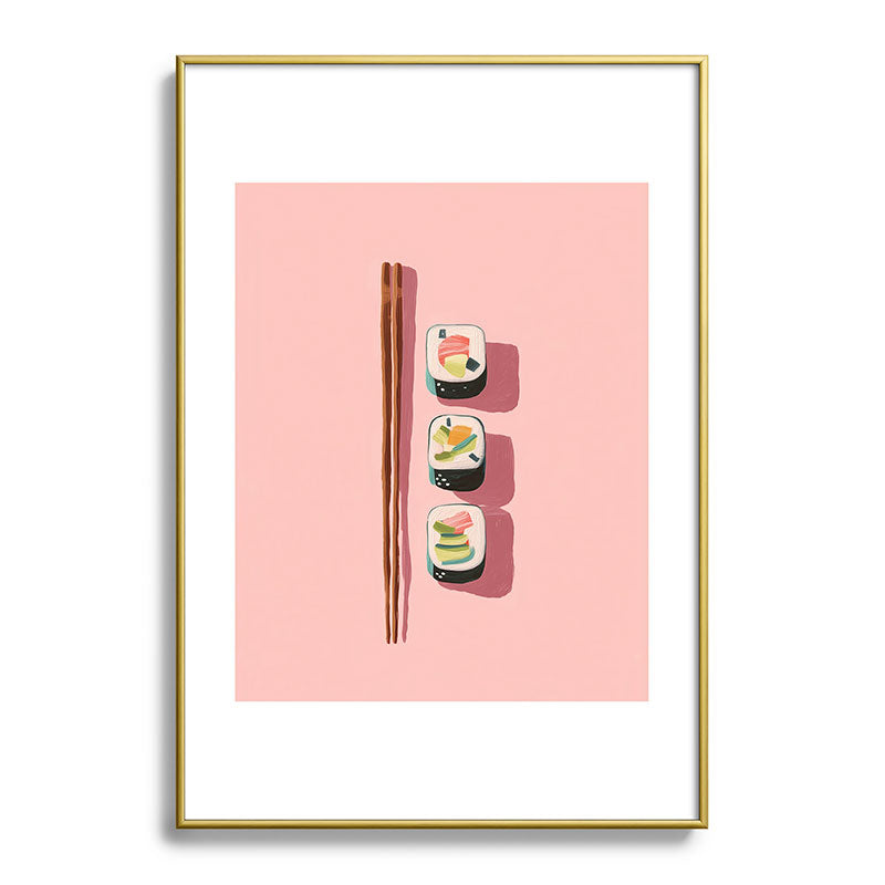 Pink Sushi Rhythm Framed Art Print Gallery Image 90
