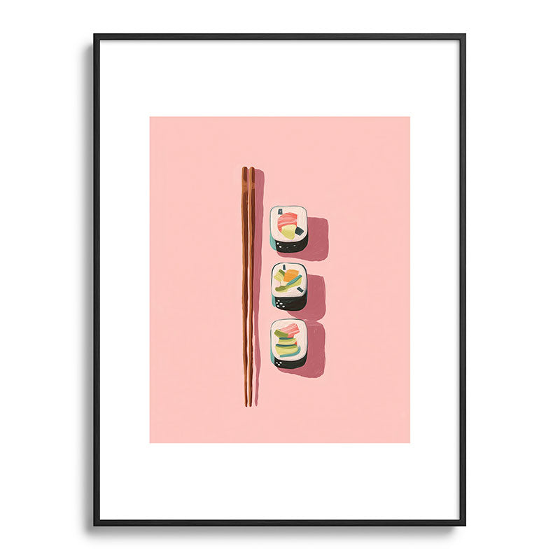 Pink Sushi Rhythm Framed Art Print Gallery Image 84