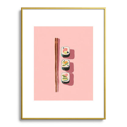 Pink Sushi Rhythm Framed Art Print Gallery Image 92