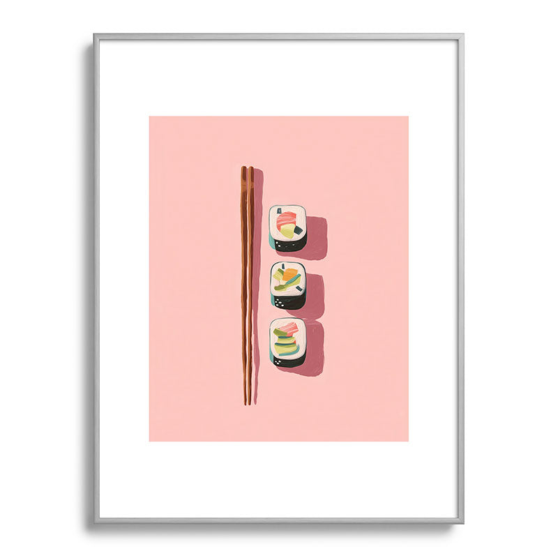 Pink Sushi Rhythm Framed Art Print Gallery Image 99