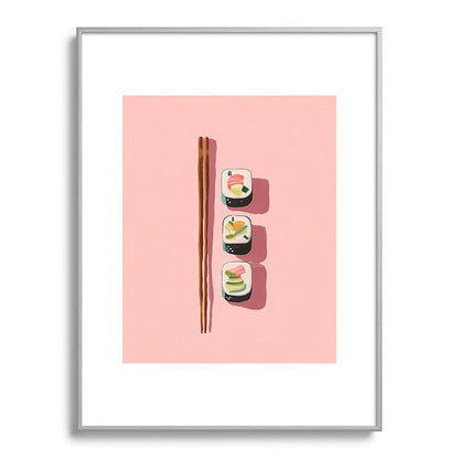 Pink Sushi Rhythm Framed Art Print Gallery Image 99