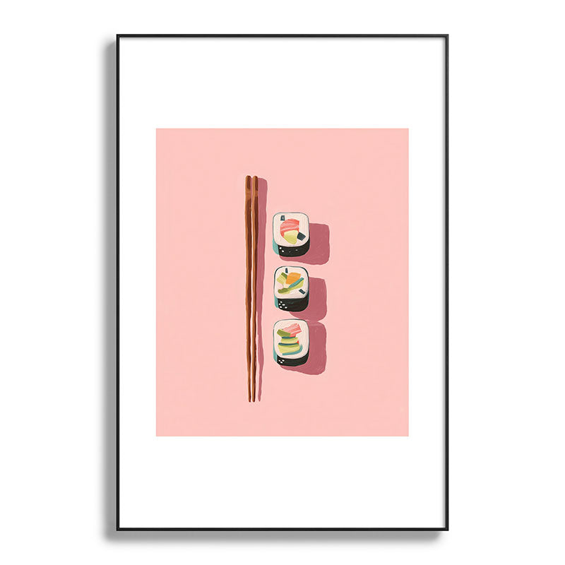Pink Sushi Rhythm Framed Art Print Gallery Image 86