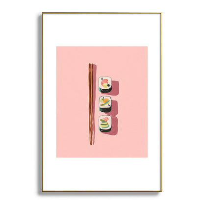 Pink Sushi Rhythm Framed Art Print Gallery Image 94