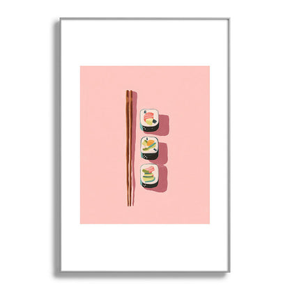 Pink Sushi Rhythm Framed Art Print Gallery Image 100