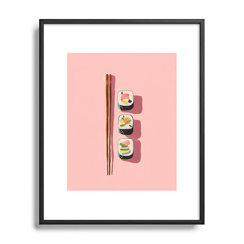 Pink Sushi Rhythm Framed Art Print Gallery Image 81