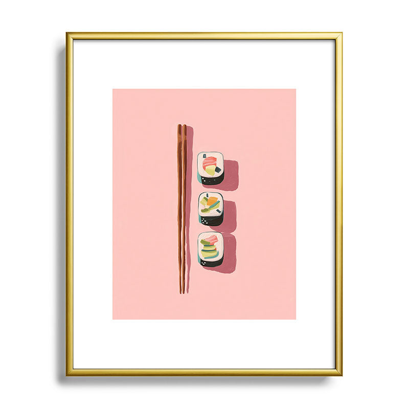 Pink Sushi Rhythm Framed Art Print Gallery Image 88