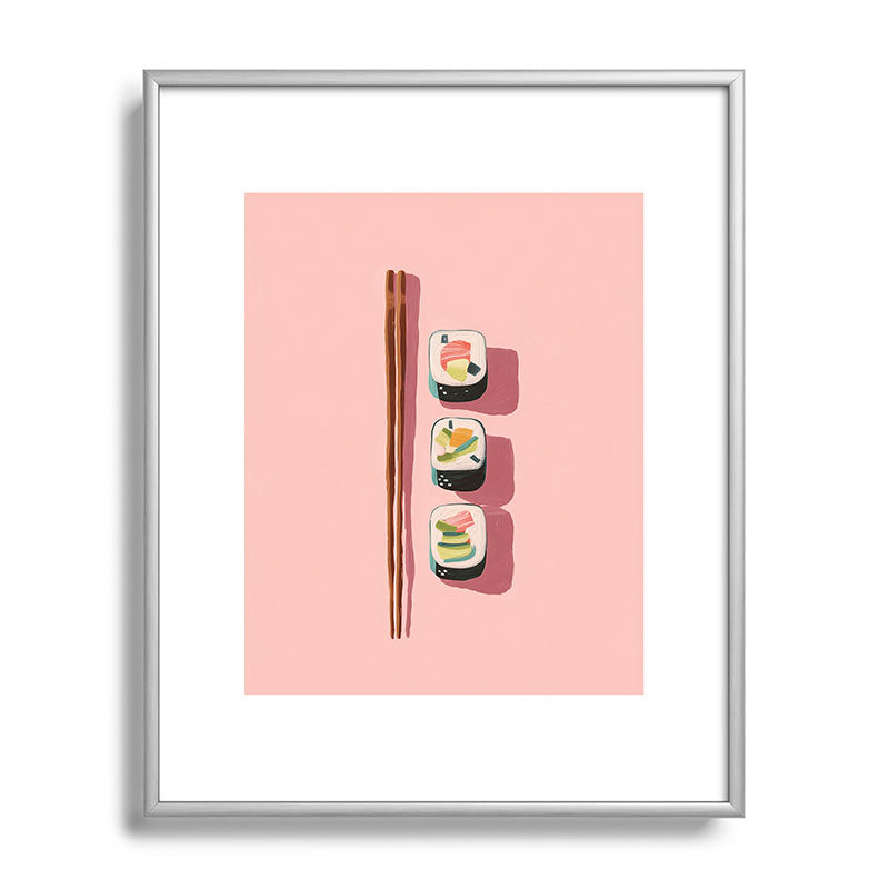 Pink Sushi Rhythm Framed Art Print Gallery Image 95