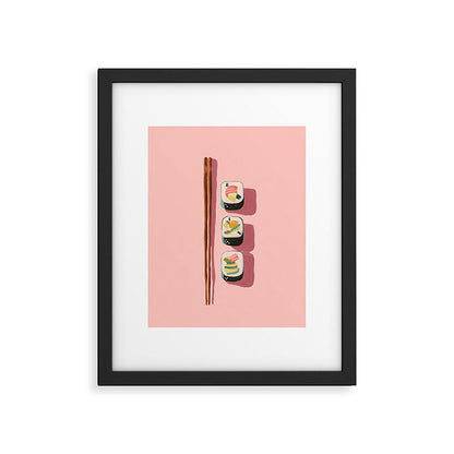 Pink Sushi Rhythm Framed Art Print Gallery Image 5