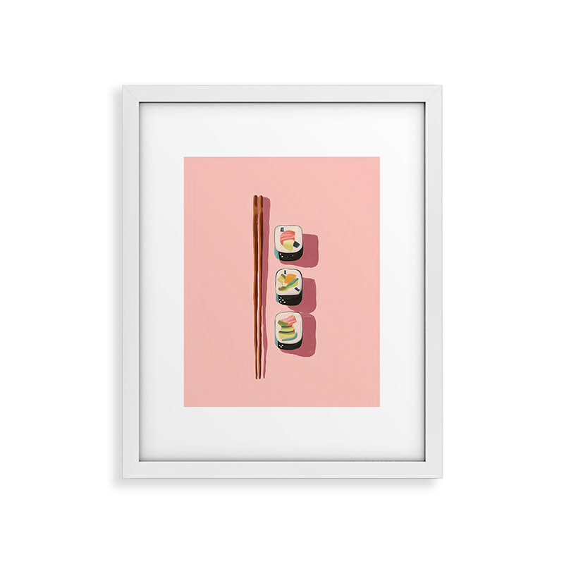 Pink Sushi Rhythm Framed Art Print Gallery Image 23