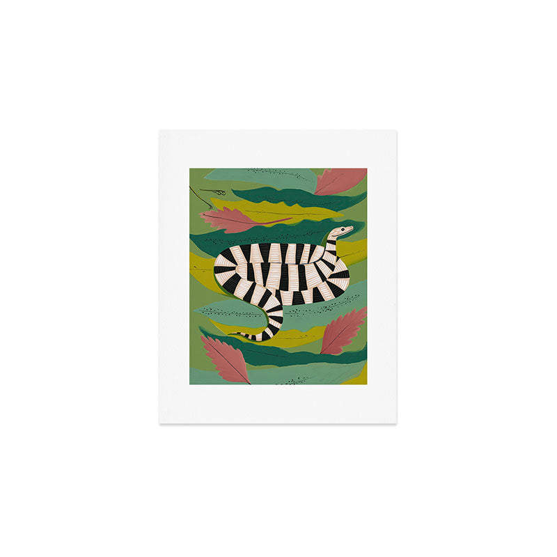 Striped Snake Art Print Gallery Image 1