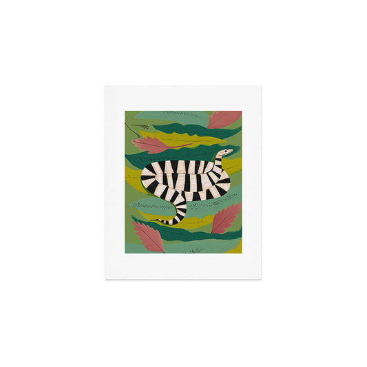 Striped Snake Art Print Gallery Image 1