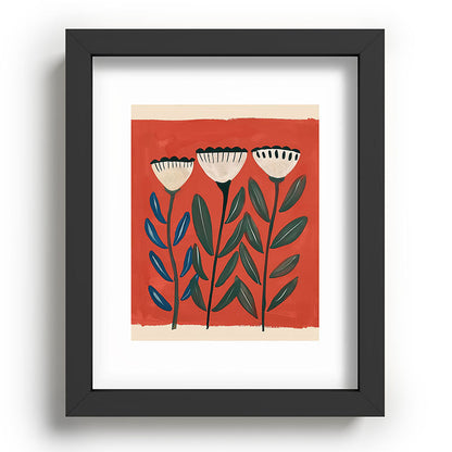 Terracotta Folk Blooms Framed Art Print Gallery Image 58