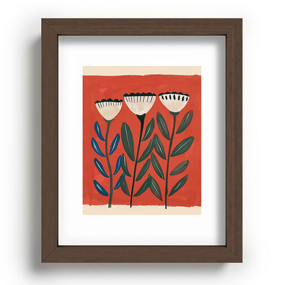 Terracotta Folk Blooms Framed Art Print Gallery Image 63