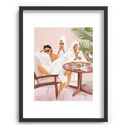 Weekend morning with friends Framed Art Print Gallery Image 61