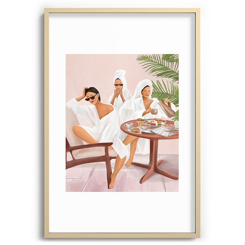 Weekend morning with friends Framed Art Print Gallery Image 74