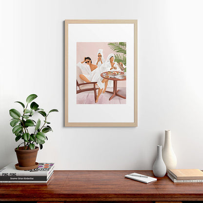 Weekend morning with friends Framed Art Print Gallery Image 48