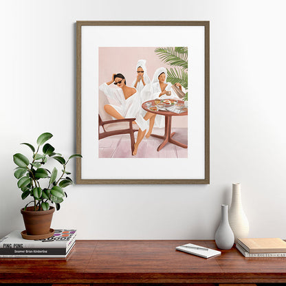 Weekend morning with friends Framed Art Print Gallery Image 42