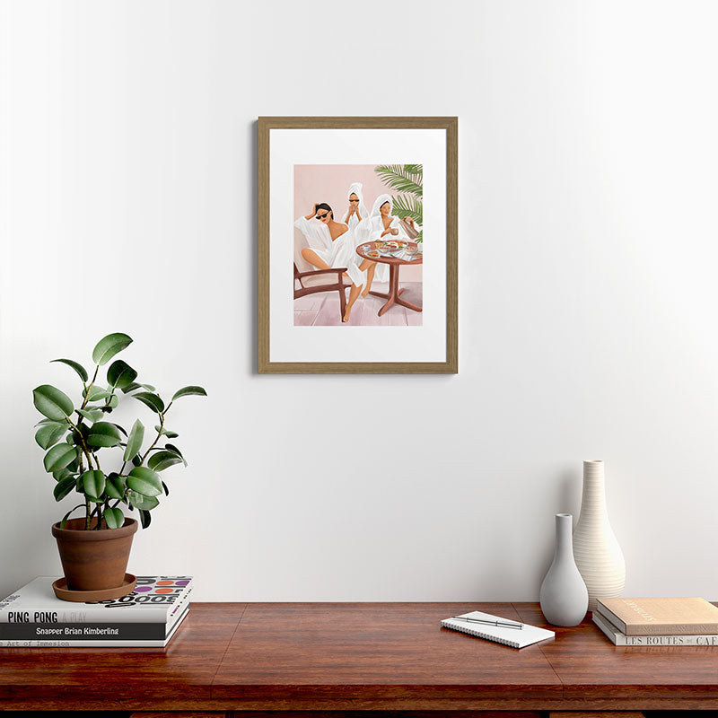 Weekend morning with friends Framed Art Print Gallery Image 40