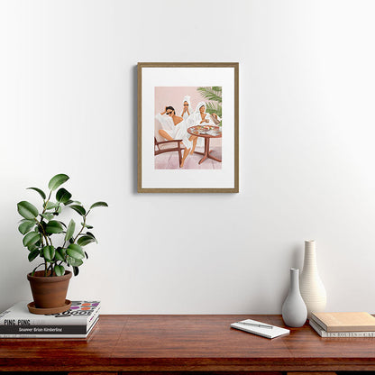 Weekend morning with friends Framed Art Print Gallery Image 12