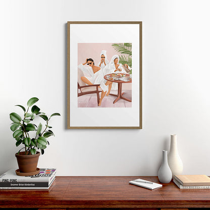 Weekend morning with friends Framed Art Print Gallery Image 13