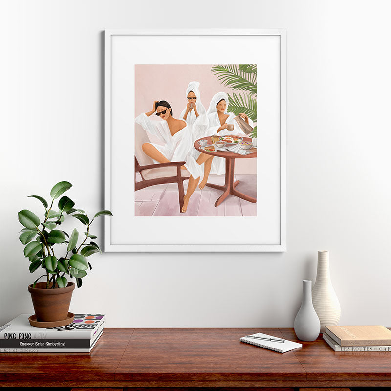 Weekend morning with friends Framed Art Print Gallery Image 56