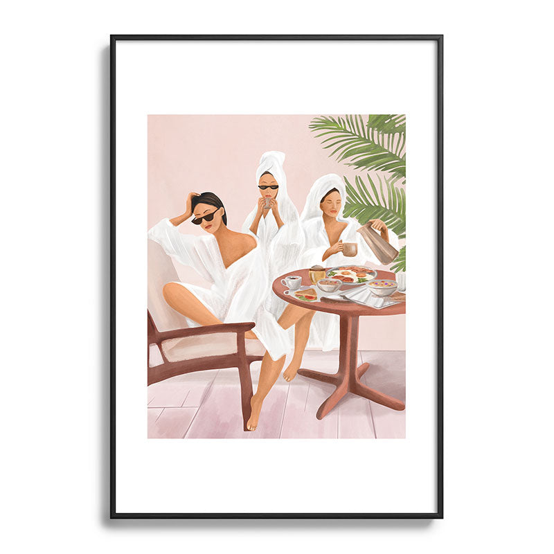 Weekend morning with friends Framed Art Print Gallery Image 83