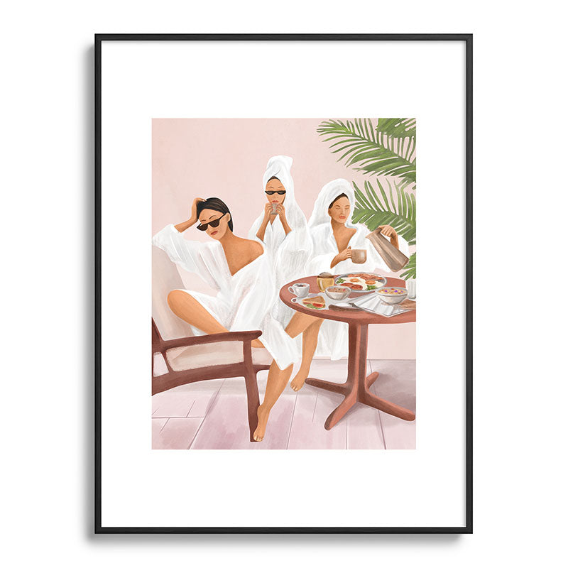 Weekend morning with friends Framed Art Print Gallery Image 85