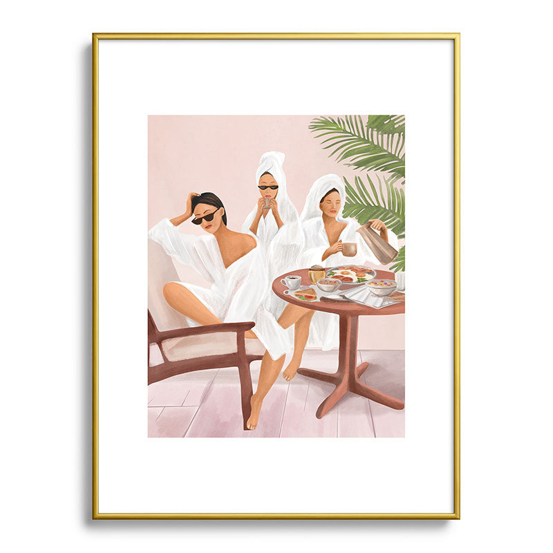 Weekend morning with friends Framed Art Print Gallery Image 91