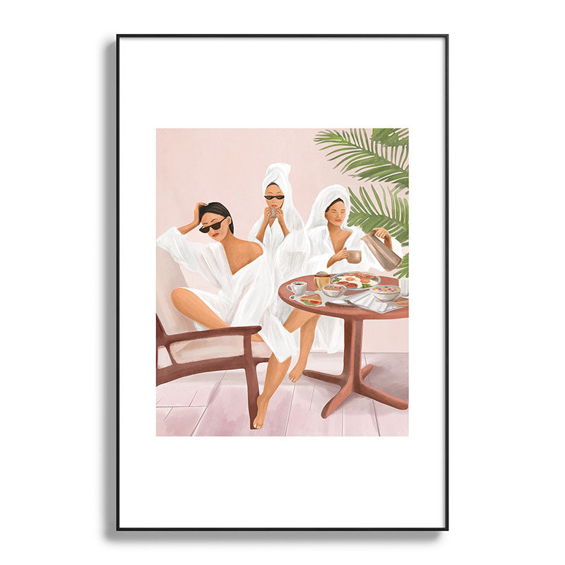 Weekend morning with friends Framed Art Print Gallery Image 87