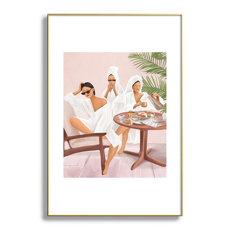 Weekend morning with friends Framed Art Print Gallery Image 94
