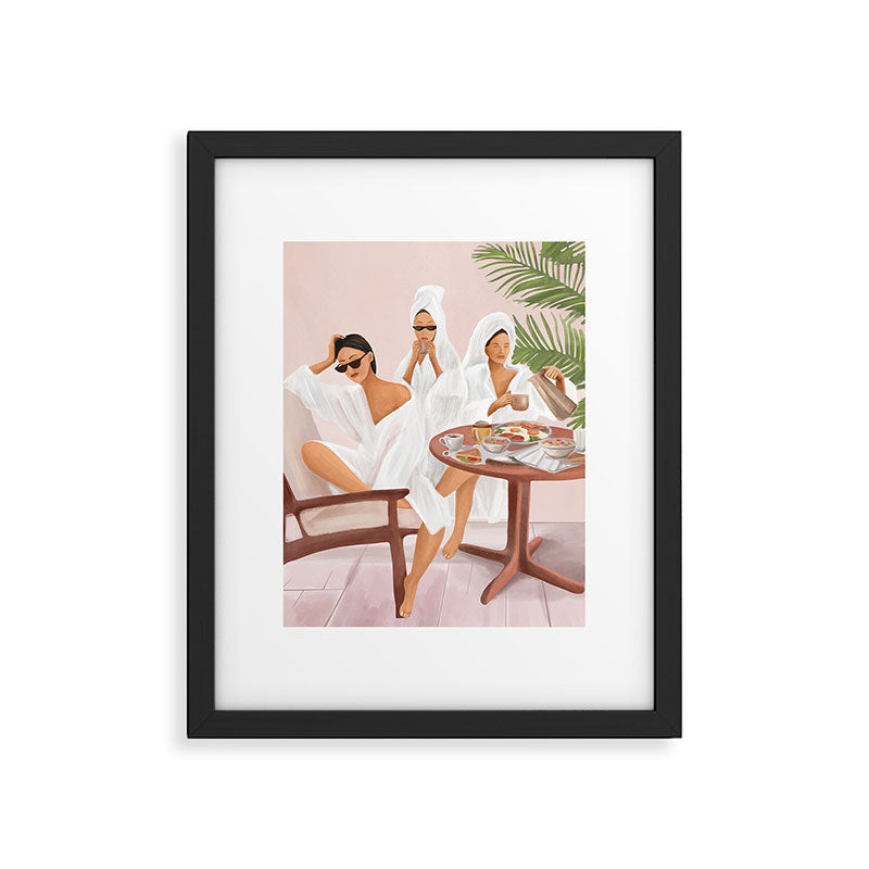 Weekend morning with friends Framed Art Print Gallery Image 2