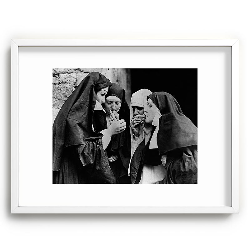 Smoking Nuns Vintage Photo -Smoking Nuns Framed Art Print Gallery Image 79