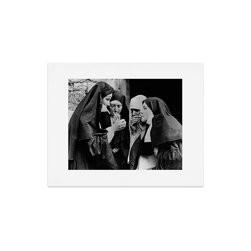 Smoking Nuns Vintage Photo -Smoking Nuns Art Print Gallery Image 5