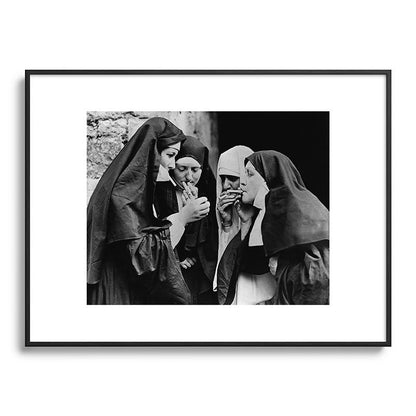 Smoking Nuns Vintage Photo -Smoking Nuns Framed Art Print Gallery Image 85