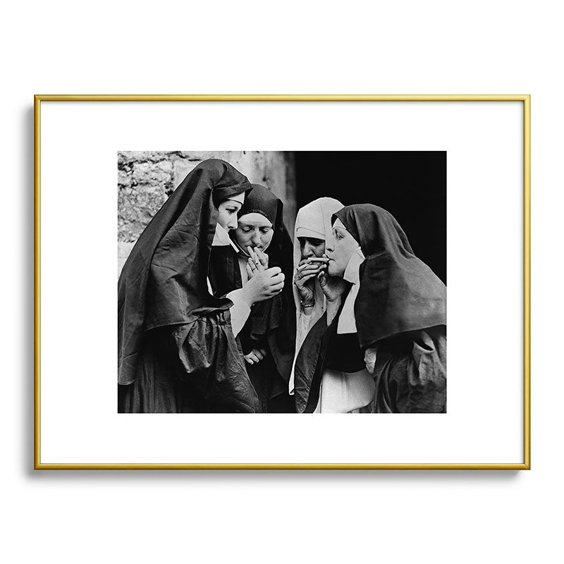 Smoking Nuns Vintage Photo -Smoking Nuns Framed Art Print Gallery Image 92
