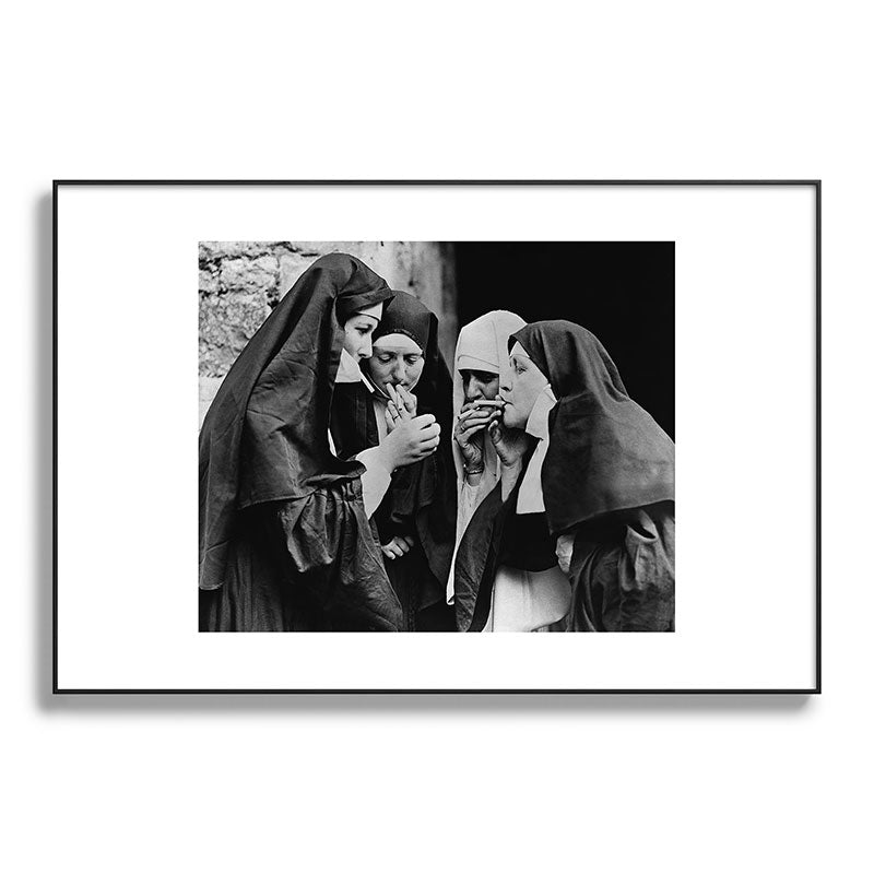 Smoking Nuns Vintage Photo -Smoking Nuns Framed Art Print Gallery Image 87