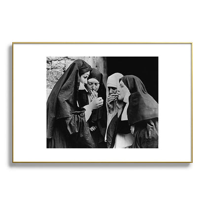 Smoking Nuns Vintage Photo -Smoking Nuns Framed Art Print Gallery Image 93