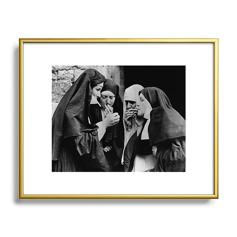 Smoking Nuns Vintage Photo -Smoking Nuns Framed Art Print Gallery Image 89