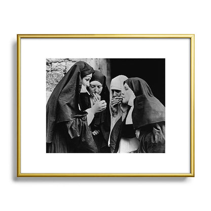 Smoking Nuns Vintage Photo -Smoking Nuns Framed Art Print Gallery Image 89
